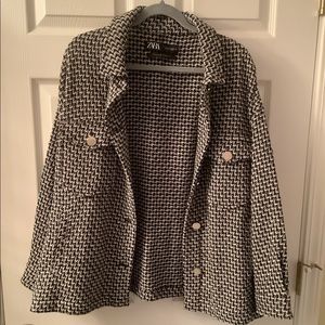 Zara black & white jackets hacker in XL